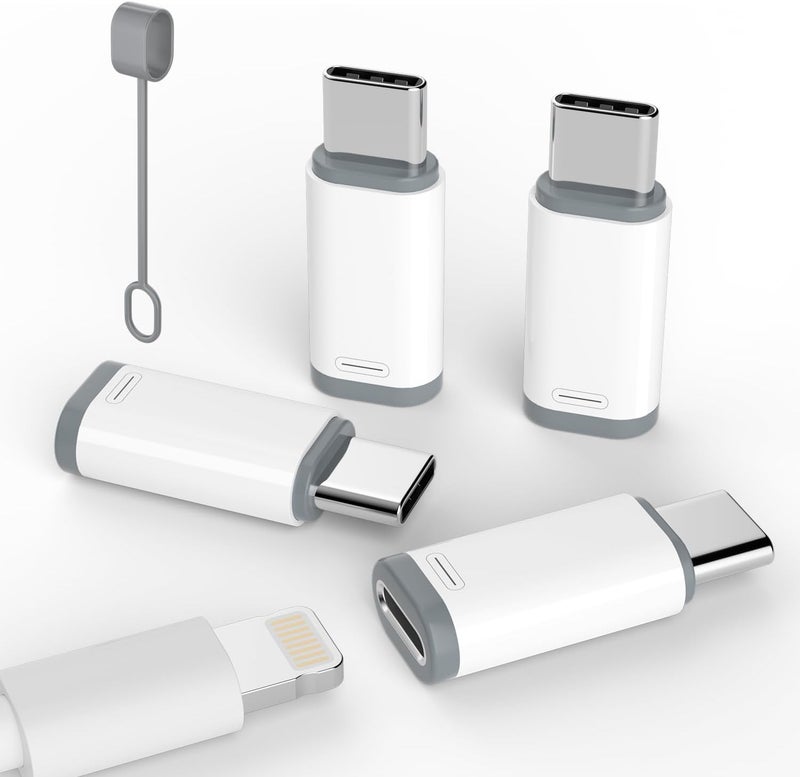 Thousover 4 Pack Lightning to USB C Adapter for iPhone 15/16/17 Pro/17 Pro Max,for iPhone 17/16 Charger,17/16 Accessories,Fast Charging & Data Transfer,USB C Charger Connector Cable,Not for Audio/OTG - Image 1